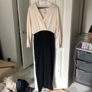 VINTAGE Christian Dior Black and Off White Dress
